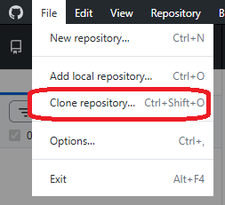 GitHub Desktop Clone Window