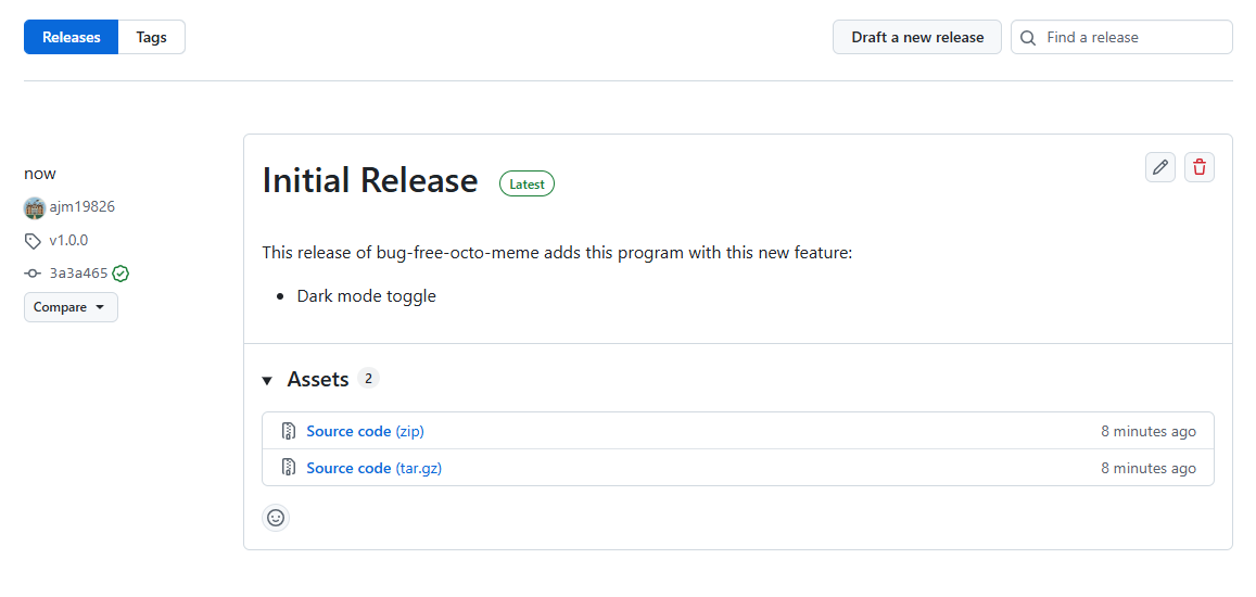 GitHub Releases Page