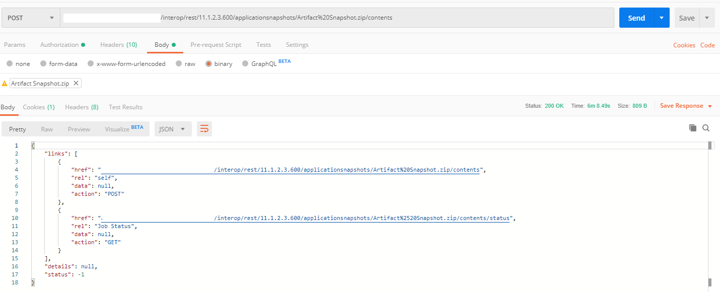 REST API Screenshot
