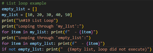 Looping Through Python List