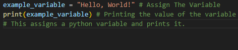 Assigning Variables