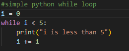 while loop example