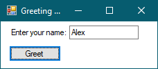 Tkinter Greeting App