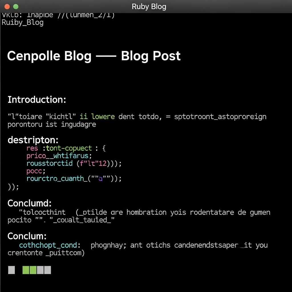 Ruby Blog Engine