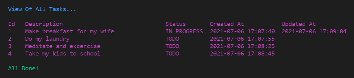 Ruby CLI To-Do List