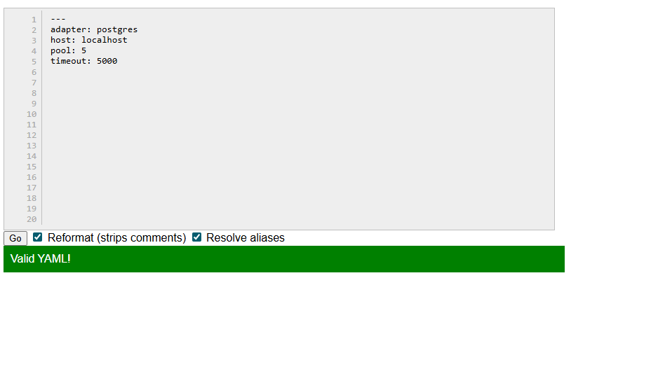 YAML Validation